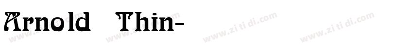 Arnold Thin字体转换